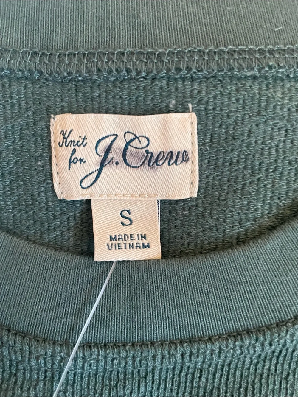 J. CREW Long-sleeve textured sweater-tee in Graffiti Green Size S $69.50 BW407